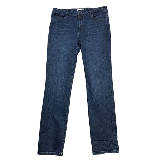 DL1961 Mara 32 Instasculp Straight Jeans Blue Cotton Blend (button wear) - Picture 6 of 9